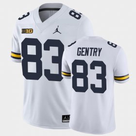 #83 Zach Gentry College Football Michigan Game Men's White Jersey 134216-948