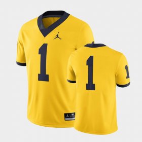 #1 Game Michigan Wolverines Football Men Maize Jersey 282601-693