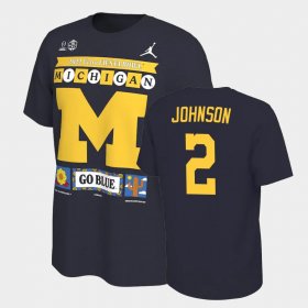 #2 Will Johnson College Football Michigan Wolverines 2022 Fiesta Bowl Men's Navy T-Shirt 666906-463 #2 Will Johnson College Football Michigan Wolverines 2022 Fiesta Bowl Men's Navy T-Shirt 666906-463