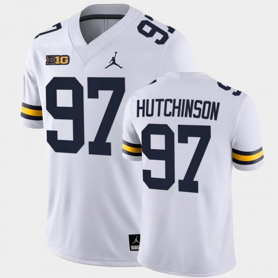 #97 Aidan Hutchinson College Football Wolverines Game Mens White Jersey 322585-533