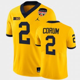 #2 Blake Corum 2021 Orange Bowl Michigan Playoffs Limited Mens Maize Jersey 231454-401