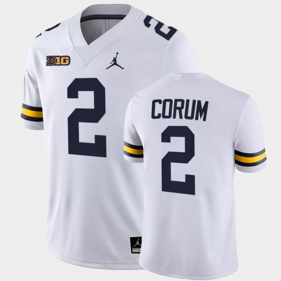 #2 Blake Corum College Football Michigan Game Men White Jersey 174979-747