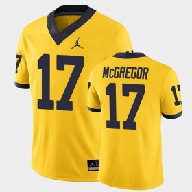 #17 Braiden McGregor Game Michigan Men's Maize Jersey 837625-831 #17 Braiden McGregor Game Michigan Men's Maize Jersey 837625-831