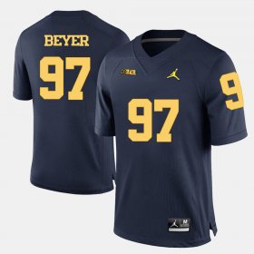 #97 Brennen Beyer College Football Michigan Men Navy Blue Jersey 577640-216