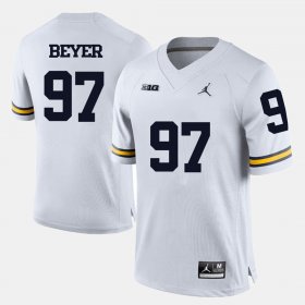 #97 Brennen Beyer College Football Michigan Wolverines Men White Jersey 756937-790