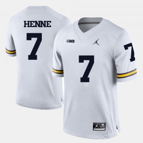 #7 Chad Henne College Football Wolverines Men White Jersey 360238-712