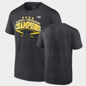 Michigan Wolverines 2022 Big Ten Tournament Champs Baseball Conference Tee Mens Charcoal T-Shirt 782658-635 Michigan Wolverines 2022 Big Ten Tournament Champs Baseball Conference Tee Mens Charcoal T-Shirt 782658-635