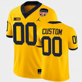 #00 Custom 2021 Orange Bowl University of Michigan Playoffs Limited Mens Maize Jersey 475118-169 #00 Custom 2021 Orange Bowl University of Michigan Playoffs Limited Mens Maize Jersey 475118-169