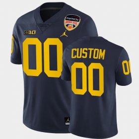 #00 Custom 2021 Orange Bowl Michigan College Football Playoff Mens Navy Jersey 284613-756 #00 Custom 2021 Orange Bowl Michigan College Football Playoff Mens Navy Jersey 284613-756