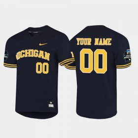 #00 Custom 2019 NCAA Baseball College World Series University of Michigan Men Navy Jersey 966761-669 #00 Custom 2019 NCAA Baseball College World Series University of Michigan Men Navy Jersey 966761-669