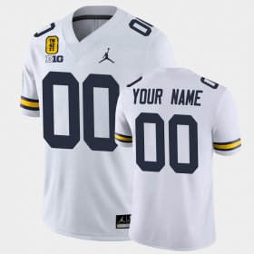 #00 Custom College Football Michigan Wolverines TM 42 Game Mens White Jersey 666839-339 #00 Custom College Football Michigan Wolverines TM 42 Game Mens White Jersey 666839-339