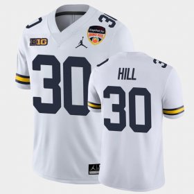 #30 Daxton Hill 2021 Orange Bowl University of Michigan Game Men White Jersey 754943-319