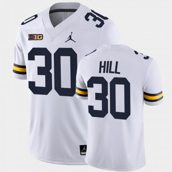 #30 Daxton Hill College Football Michigan Wolverines Game Men\'s White Jersey 658312-163