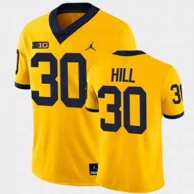 #30 Daxton Hill College Football Wolverines Limited Mens Maize Jersey 628971-571