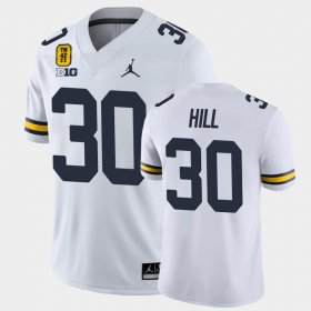 #30 Daxton Hill College Football Michigan Wolverines TM 42 Game Men's White Jersey 445477-157