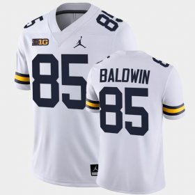 #85 Daylen Baldwin College Football Wolverines Game Men White Jersey 160833-970