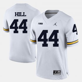 #44 Delano Hill College Football Michigan Men White Jersey 968642-829