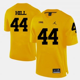 #44 Delano Hill College Football University of Michigan Men's Yellow Jersey 842159-424