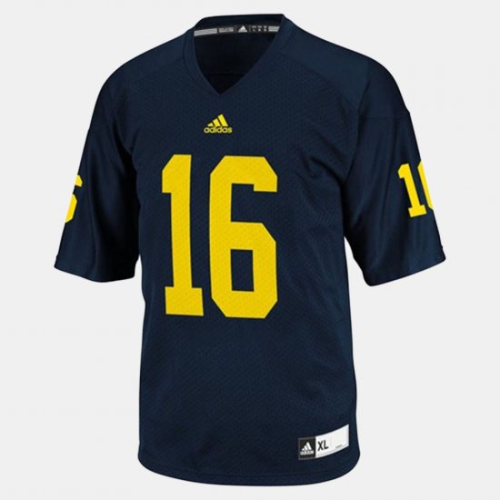 #16 Denard Robinson College Football Michigan Wolverines Men\'s Blue Jersey 954658-367