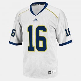 #16 Denard Robinson College Football Michigan Men White Jersey 156124-528