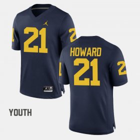 #21 desmond Howard College Football Michigan Youth Navy Jersey 606244-148