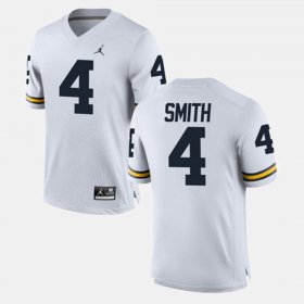 #4 De'Veon Smith Alumni Football Game Michigan Men White Jersey 133251-786