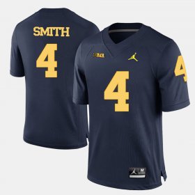 #4 De'Veon Smith College Football Michigan Mens Navy Blue Jersey 511401-985