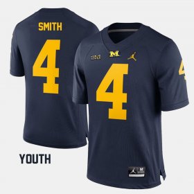 #4 De'Veon Smith College Football Wolverines Youth Navy Jersey 498745-262