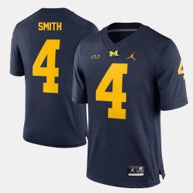 #4 De'Veon Smith College Football Michigan Wolverines Mens Navy Jersey 475217-333