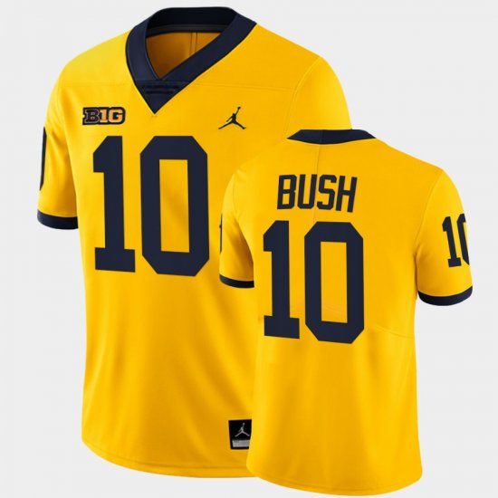 #10 Devin Bush Michigan Alumni Limited Men\'s Maize Jersey 152686-750