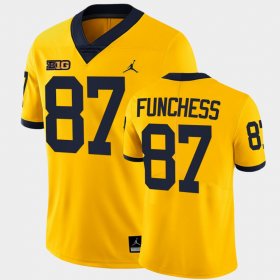 #87 Devin Funchess Wolverines Alumni Limited Men's Maize Jersey 352991-694