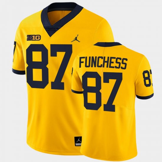 #87 Devin Funchess Wolverines Alumni Limited Men\'s Maize Jersey 352991-694