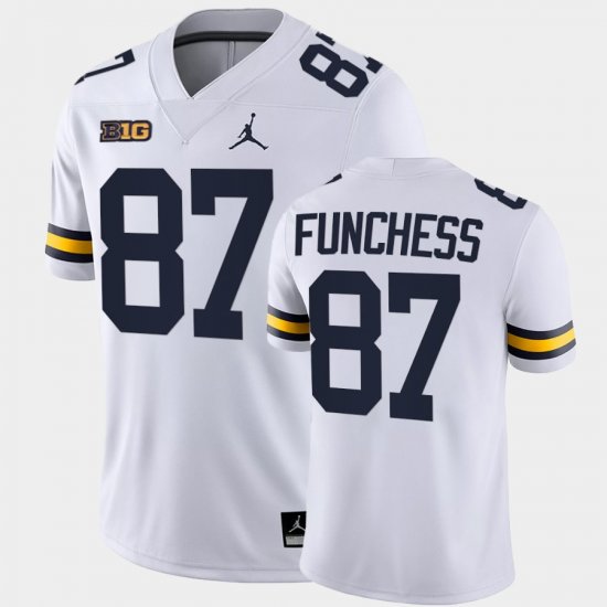 #87 Devin Funchess Michigan Wolverines Alumni Game Mens White Jersey 769352-826