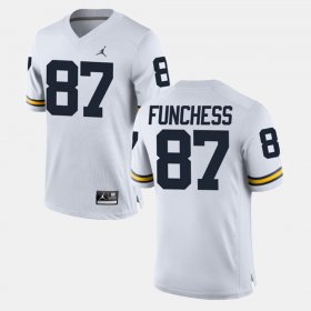 #87 Dominique Funchess Alumni Football Game Wolverines Men's White Jersey 501456-640