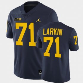 #71 Dylan Larkin College Football Wolverines Men Navy Jersey 501725-832