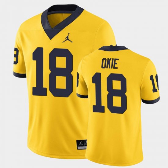 #18 Eyabi Okie Game Michigan Men Maize Jersey 839416-718