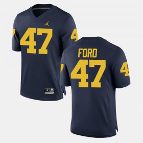 #47 Gerald Ford Alumni Football Game Wolverines Men Navy Jersey 410263-988