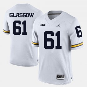 #61 Graham Glasgow College Football University of Michigan Men's White Jersey 659369-207