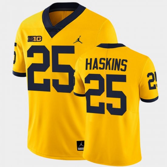 #25 Hassan Haskins College Football University of Michigan Limited Mens Maize Jersey 314770-575