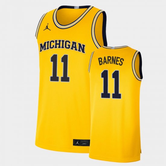 #11 Isaiah Barnes Limited University of Michigan Men\'s Maize Jersey 551840-825