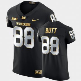 #88 Jake Butt Golden Edition Michigan National award winner Men Black Jersey 146468-223