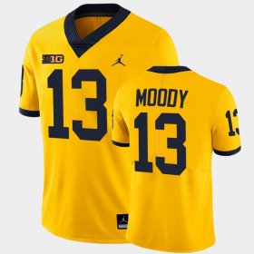 #13 Jake Moody College Football Michigan Limited Mens Maize Jersey 933557-631