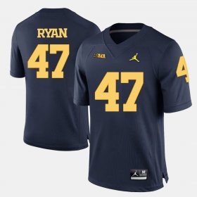 #47 Jake Ryan College Football Michigan Wolverines Men Navy Blue Jersey 156681-729