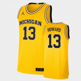 #13 Jett Howard Limited Michigan Men Maize Jersey 980760-261