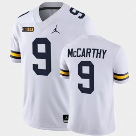 #9 J.J. McCarthy College Football Wolverines Game Men White Jersey 598533-801