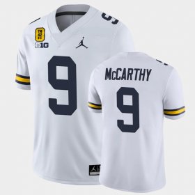 #9 J.J. McCarthy College Football Michigan Wolverines TM 42 Game Men's White Jersey 207350-989