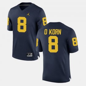 #8 John O'Korn Alumni Football Game University of Michigan Mens Navy Jersey 291556-349