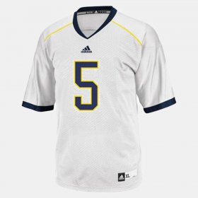 #5 John Wangler College Football University of Michigan Men White Jersey 575576-912