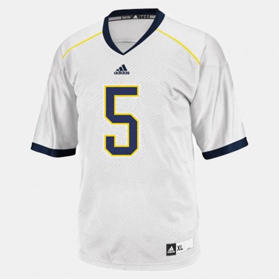 #5 John Wangler College Football University of Michigan Men White Jersey 575576-912