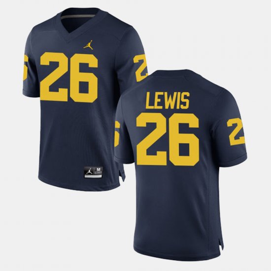 #26 Jourdan Lewis Alumni Football Game Michigan Wolverines Men Navy Jersey 437463-265